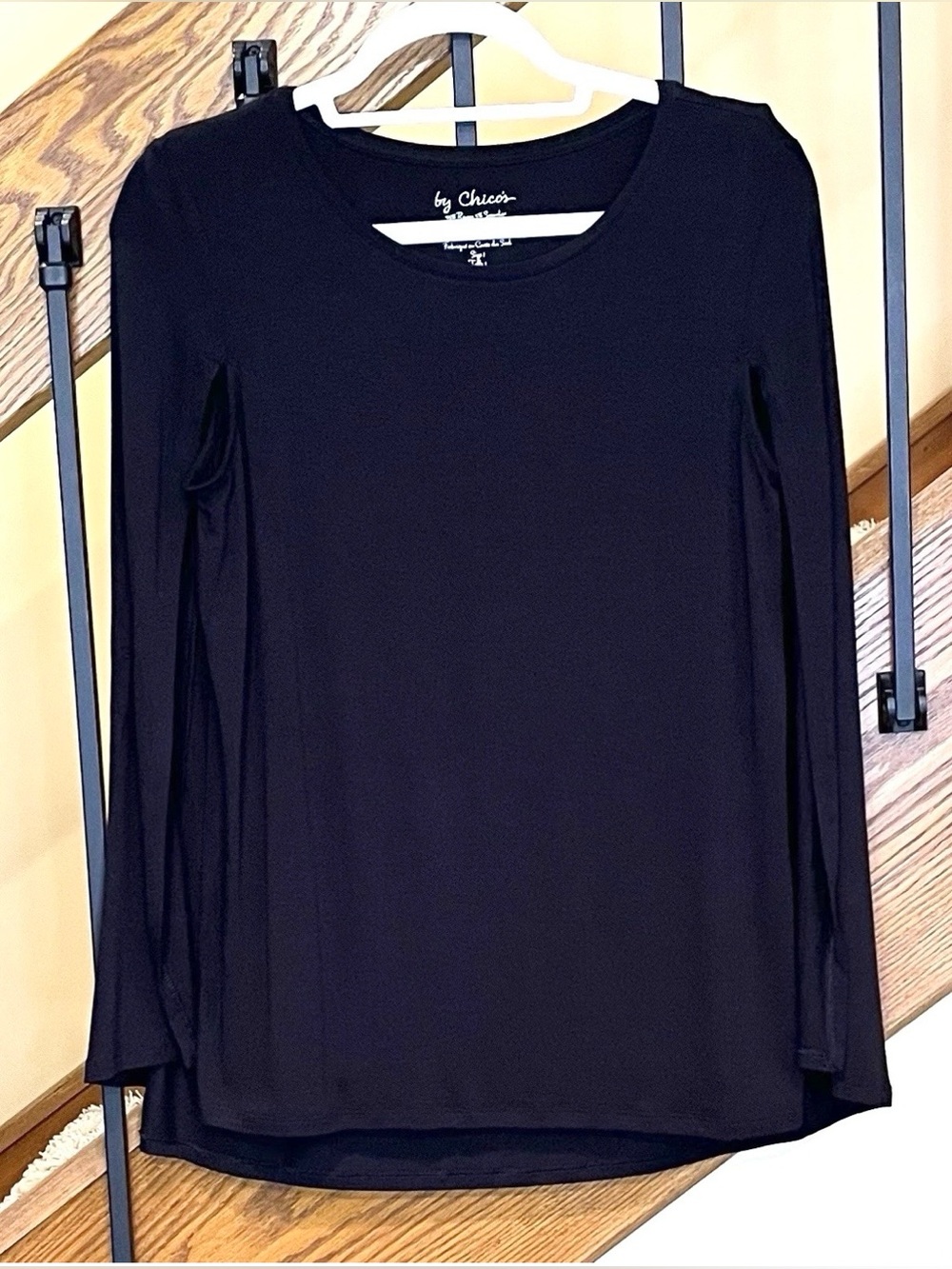 Chico’s Cora Cape Top Black SZ. 1. NWT